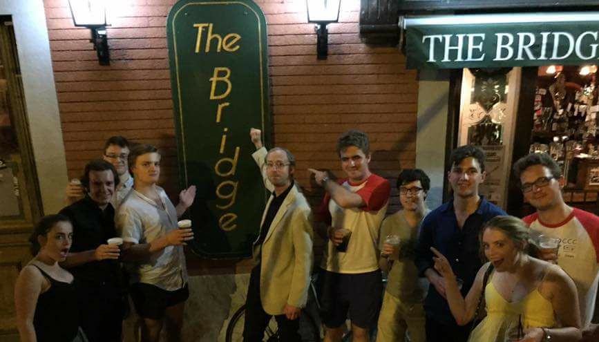 choir in front of bridge